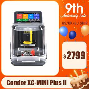 Xhorse Condor XC-MINI Plus II Key Cutting Machine Support Car/Motorbike/House Keys With M3 and M5 Clamps