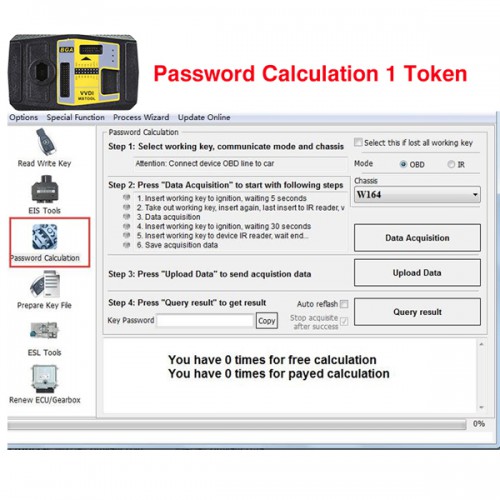 1 Token for VVDI MB Tool Mercedes Password Calculation