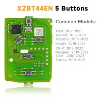 Xhorse XZBT44EN Remote Key Honda 5 Buttons PCB For Pilot/Accord/Odyssey/Insight/CR-V/Passport/Civic/Clarity English 5pcs/lot