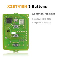 Xhorse XZBT41EN Remote Key Honda 3 Buttons PCB For Crosstour 2013-2015/Redgeline 2017-201 English 5pcs/lot
