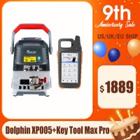 Xhorse Dolphin XP005 Key Cutting Machine plus VVDI Key Tool Max Pro As a Screen