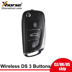 [UK/EU/US Ship] Xhorse XNDS00EN Wireless Remote Key DS Flip 3 Buttons English 5pcs/lot