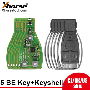 [UK/EU/US Ship] Xhorse XNBZ01 VVDI BE Key Pro Mercedes Benz Smart Key Shell 3 Button Get 5 Free Tokens for VVDI MB Tool 5pcs/lot