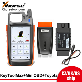[UK/EU/US Ship] VVDI Key Tool Max + MINI OBD Tool + Toyota 8A  All Keys Lost  Adapter + Renew Cable