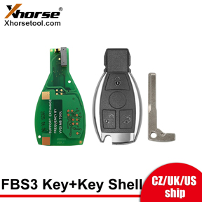Xhorse VVDI Benz FBS3 Keylessgo Smart Key 433/315 Mhz with Key Shell 3 Button Get 1 Free Token for VVDI MB
