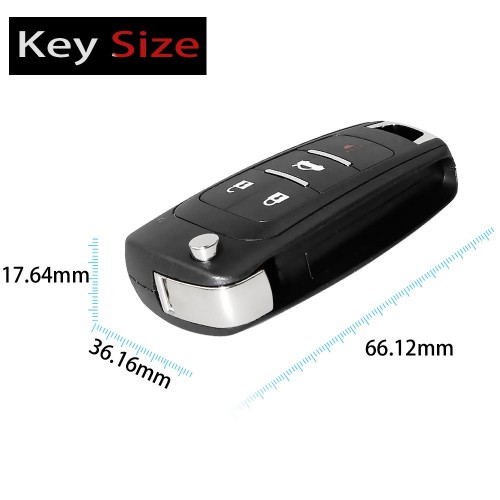 Xhorse XKBU01EN Wire Remote Key Buick Flip 4 Buttons English 5pcs/lot