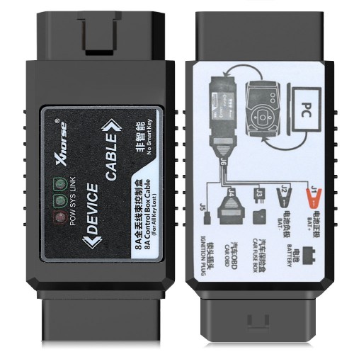 Xhorse Toyota 8A Non-smart Key Adapter for All Key Lost No Disassembly Work with VVDI2/Key Tool Max/Key Tool Plus