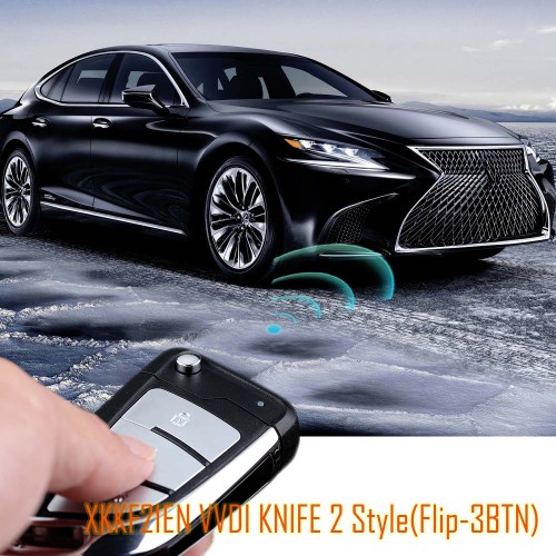 XHORSE XKKF21EN Wire Remote Key Knife 2 Flip 3 Buttons English 5pcs/lot