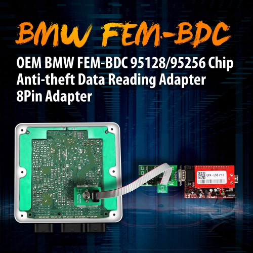 [UK/EU/US Ship] OEM BMW FEM-BDC 95128/95256 Chip IMMO Data Reading 8-PIN Adapter for VVDI Prog