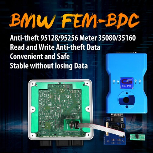 [UK/EU/US Ship] OEM BMW FEM-BDC 95128/95256 Chip IMMO Data Reading 8-PIN Adapter for VVDI Prog