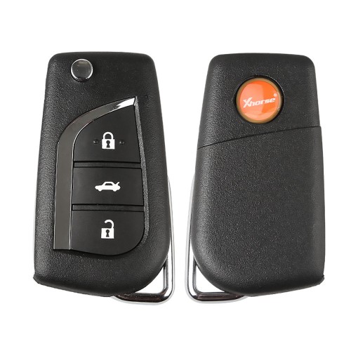 Xhorse XNTO00EN Wireless Remote Key Toyota Flip 3 Buttons Enlgish 5pcs/lot
