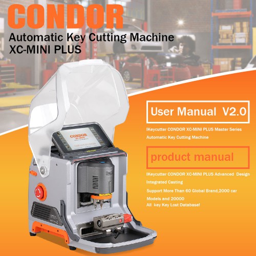 Xhorse Condor XC-Mini Plus Condor XC-MINI II Key Cutting Machine plus VVDI MB BGA Tool Get 1 Year Free Tokens