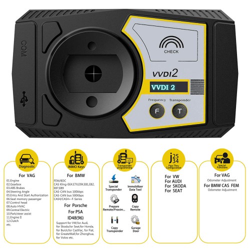 V7.3.2 Xhorse VVDI2 Key Programmer for VW/Audi/BMW/PSA Full 13 Software Version