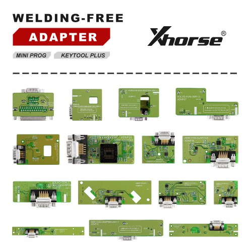 Xhorse VVDI Key Tool Plus Pad and 15pcs Mini Prog Solder-free Adapters