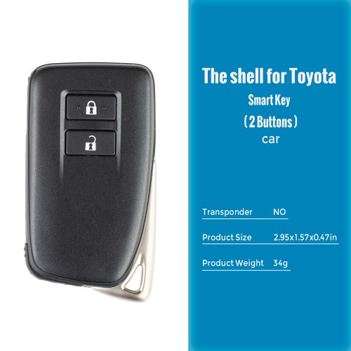 Toyota Lexus XM Smart Key Shell 1625 Type 2 Buttons with logo For XM Key 5pcs/lot