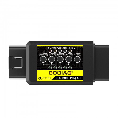 GODIAG GT105 ECU IMMO Prog AD OBD II Breakout Box Converts Car Battery to 12V DC work with Panda/Key Tool Pad for Power Supply