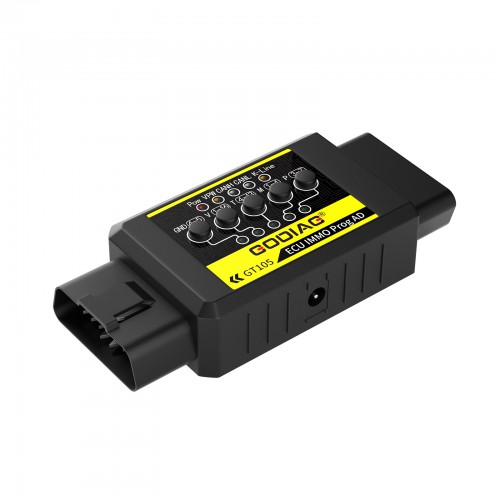 GODIAG GT105 ECU IMMO Prog AD OBD II Breakout Box Converts Car Battery to 12V DC work with Panda/Key Tool Pad for Power Supply