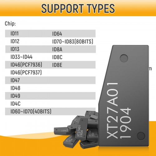 [UK/EU/US Ship] Xhorse VVDI Super Chip XT27A01 XT27A66 Transponder Support Rewrite 10pcs/lot