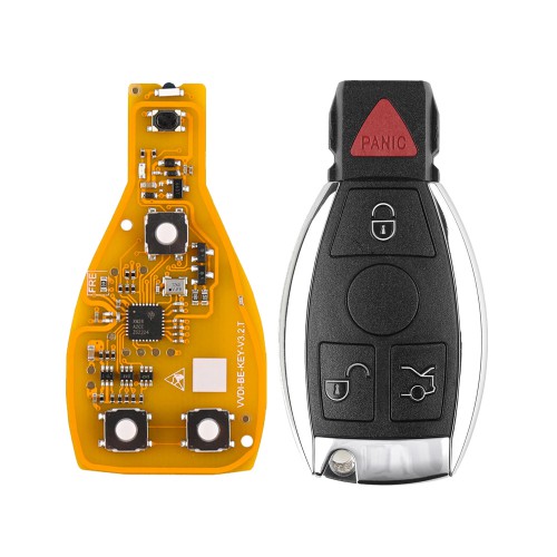 Xhorse VVDI BE key Pro For Benz Yellow Color Verion No Points with 4 Button Key Shell 5pcs/lot