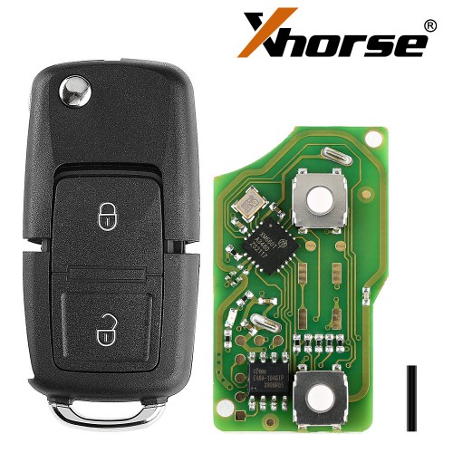 [UK/EU/US Ship] Xhorse XKB508EN Wire Remote Key VW B5 Flip 2 Buttons English 5pcs/lot
