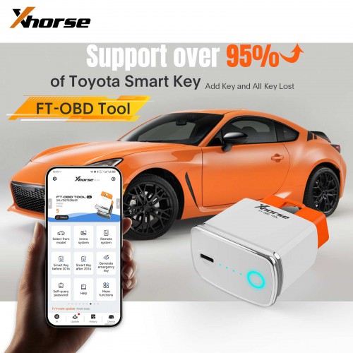 Xhorse Toyota MINI OBD TOOL FT-OBD Work with VVDI Key Tool MAX/Xhorse App