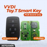 [IN Stock] Xhorse XSTO20EN Toyota XM38 Smart Key 5 Buttons 5pcs/lot