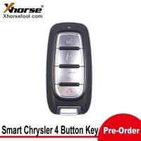 Xhorse XSCH01EN Smart Remote Key XM38 Chrysler 4 Buttons Key English 5pcs/lot