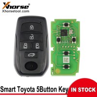 [IN Stock] Xhorse XSTO20EN Toyota XM38 Smart Key 5 Buttons 5pcs/lot