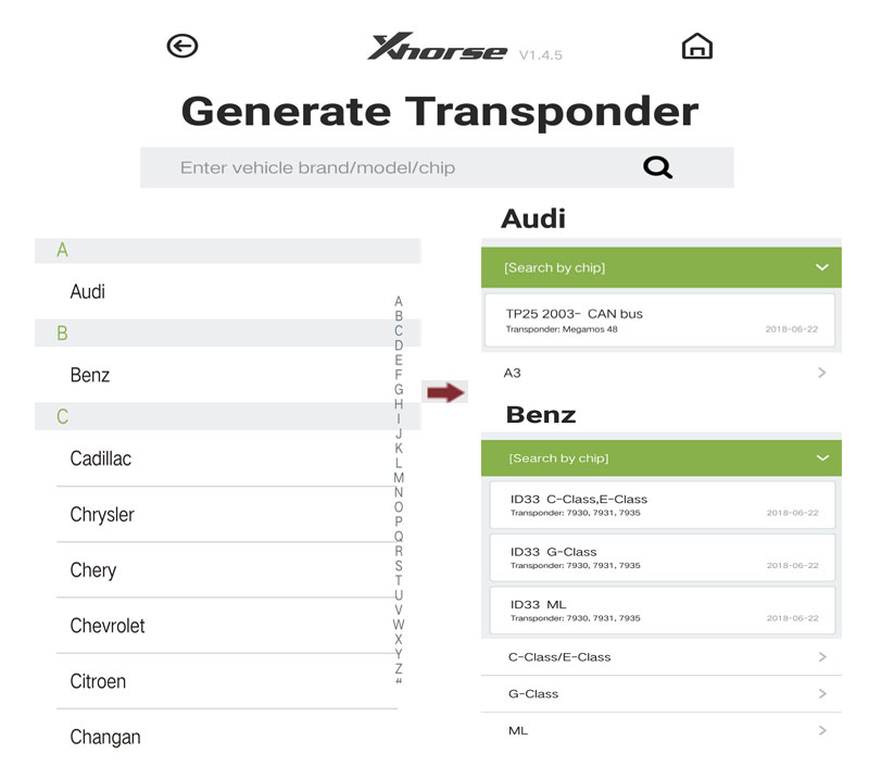 vvdi mini key tool generate Transponder