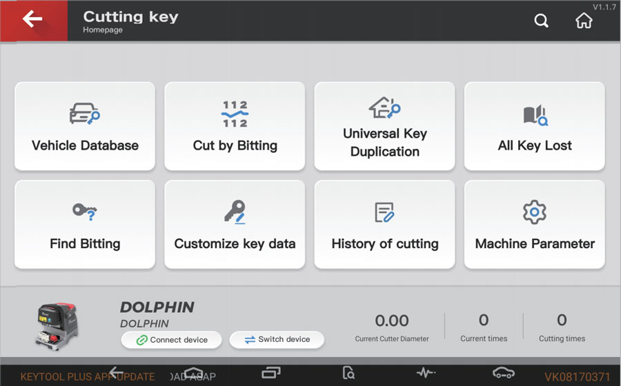  Key Tool Plus control xhorse key cutting machine