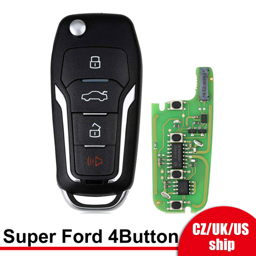 [UK/EU/US Ship] Xhorse XEFO01EN Super Remote Key Ford Flip 4 Buttons Built-in Super Chip English 5pcs/lot