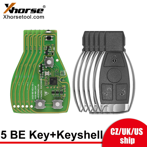 [UK/EU/US Ship] Xhorse XNBZ01 VVDI BE Key Pro Plus Mercedes Benz Smart Key Shell 3 Button Get 5 Free Tokens for VVDI MB Tool 5pcs/lot