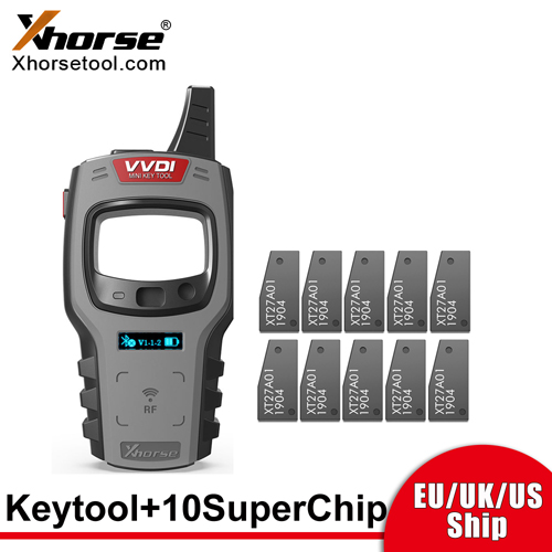 Xhorse VVDI Mini Key Tool Global Version Multi-Language and 10Pcs VVDI Super Chips Support Rewrite