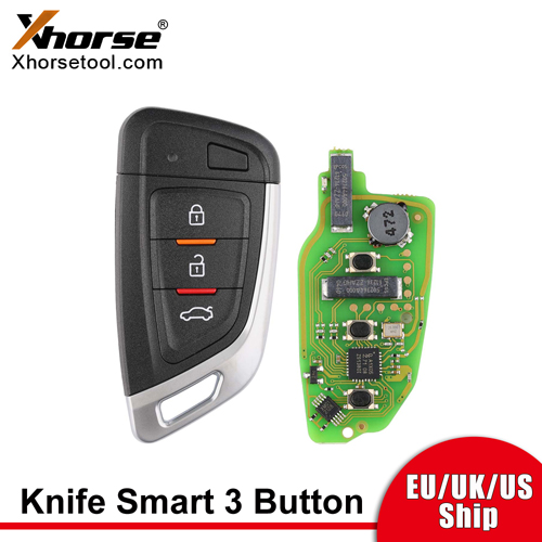 Xhorse XSKF01EN Smart Remote Key Knife 3 buttons Keyblank Inside English 5pcs/lot