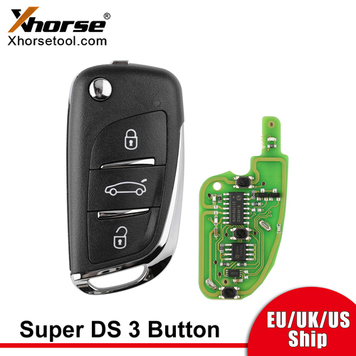 Xhorse XEDS01EN Super Remote Key DS 3 Buttons Built-in Super Chip English 5pcs/lot